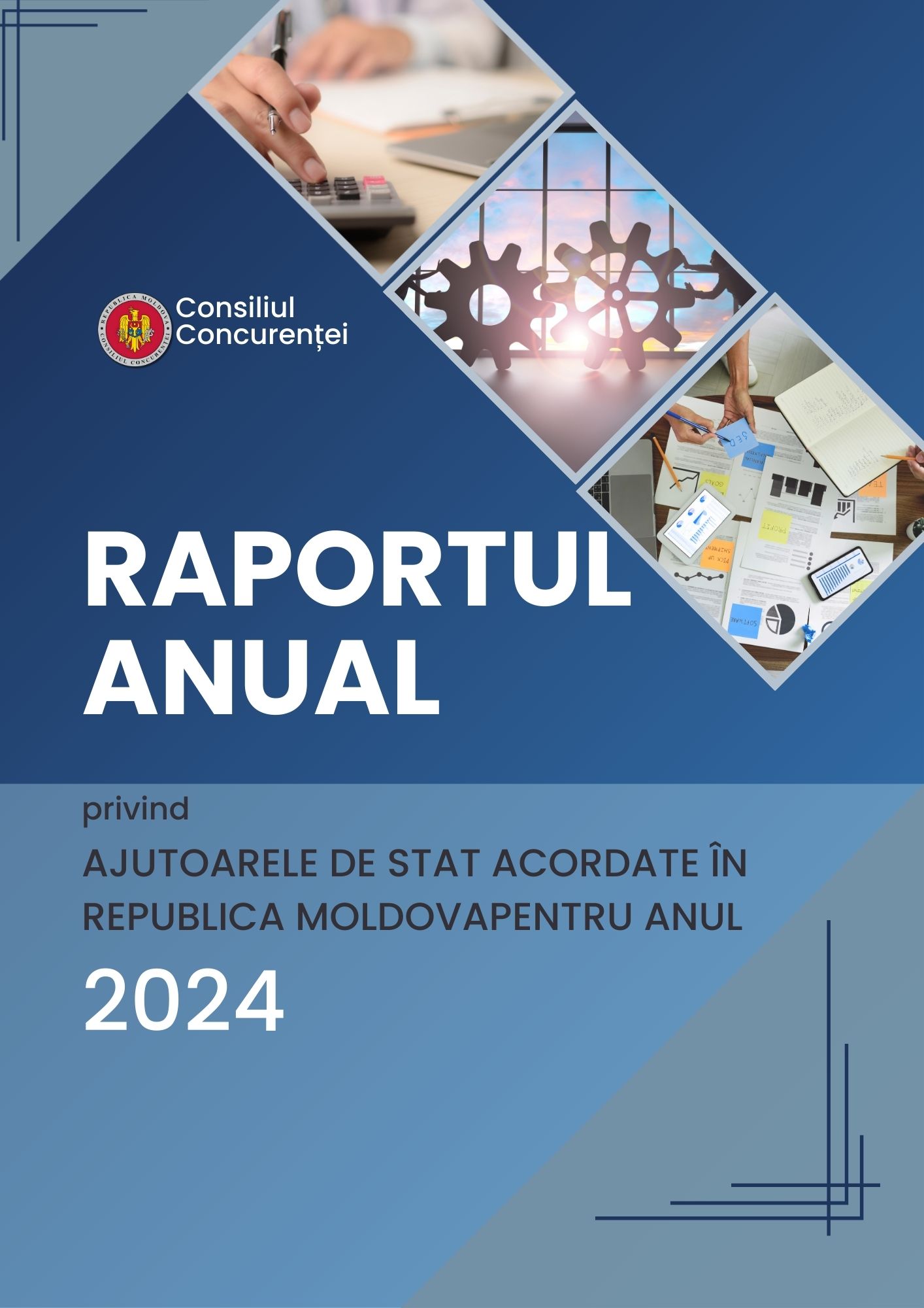 Blue and White Corporate Annual Report A4