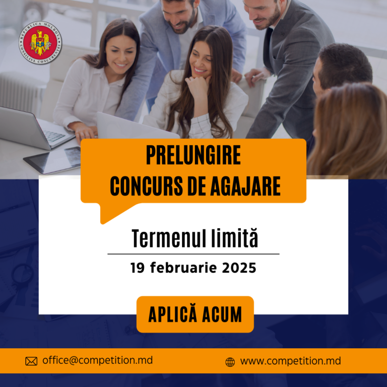 (Română) Consiliul Concurenței anunță prelungirea concursului pentru ocuparea funcțiilor publice vacante din 19 ianuarie 2025